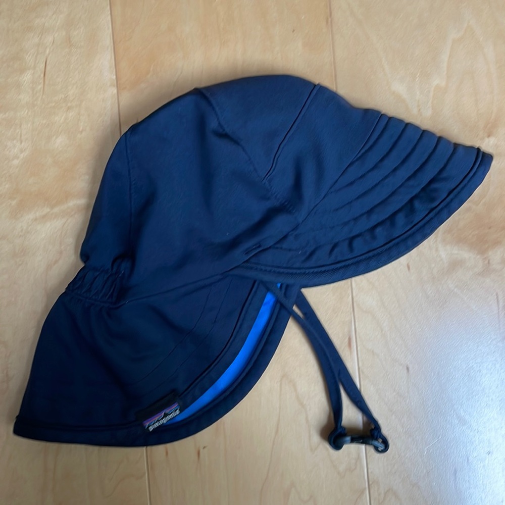 Patagonia reversible baby sun hat with neck coverage